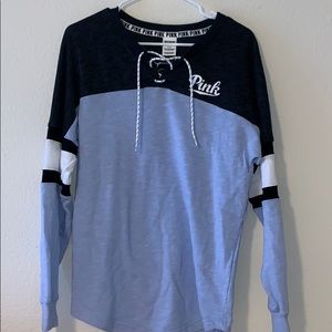 crewneck Sweatshirt with tie neck